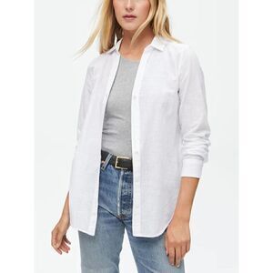 Michael Stars Joanna Lightweight Button Down Shirt - White